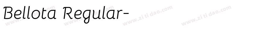 Bellota Regular字体转换